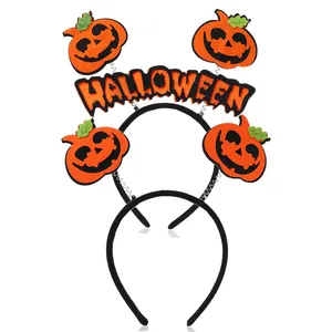Halloween Pumpkin Headband For Kids Party Decoration Non-woven Fabric Cartoon Headwear Festival Performance Props