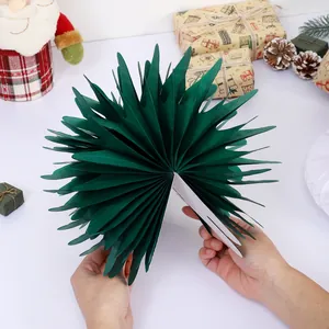Decorazione natalizia in carta a nido d'ape verde scuro per feste e vetrine di negozi