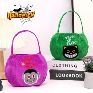 Plüsch Halloween Süßigkeitentüten mit süßen Vampir- und Katzenmotiven