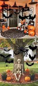 Decoración murciélago negro Halloween colgante para fiestas interiores y exterior