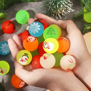 Kerstserie Stuiterballen Massief Rubber Hoge Veerkracht Speelgoed Gemengde Patronen Voor Kinderen Studenten Festivalcadeaus