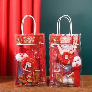 Set de Regalo de Navidad Papá Noel Renno Set de Papelería para Niños Recuerdos de Fiesta Bolsas de Regalo Regalo Festivo