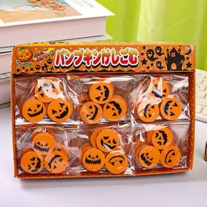 Bulk creative Halloween pumpkin erasers with funny faces for party favors and stationery