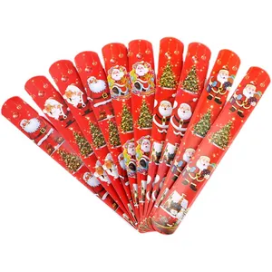 Festliche Weihnachts-Schnapparmbänder mit Weihnachtsmann und Baumdesigns für Kinder
