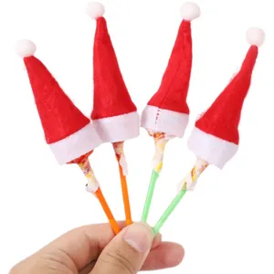 Mini red Christmas Santa hats for lollipop decoration and party favors