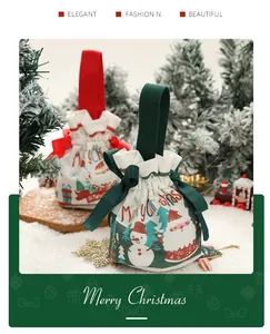 Sacchetti regalo di Natale festivi con motivi Babbo Natale per caramelle e mele