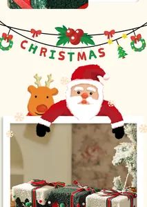 Feestelijke dikke fluwelen kerstcadeaudozen met decoratieve rood-groene linten