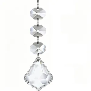 Faceted transparent crystal beaded string ornament for Christmas tree and wedding event decoration