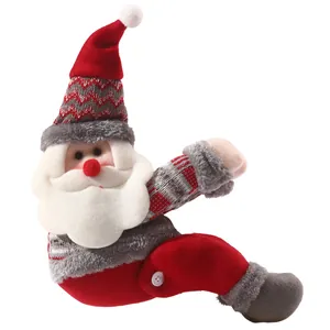 Schattige pluche Kerstman versiering voor kerstboom of interieur