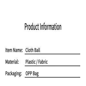 Detail page showing Christmas ball specifications including materials and packaging