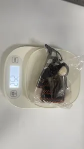 Weight measurement of a decorative Halloween LED gnome plush figurine showing 25.2 grams