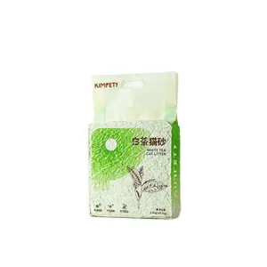 High-quality clumping white tea scented mixed tofu and bentonite cat litter 2.4kg bag