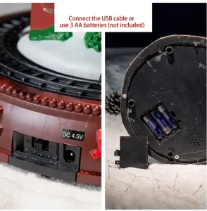 Λεπτομερής μακροεντολή της θύρας USB και της θήκης μπαταριών για το μουσικό κουτί.