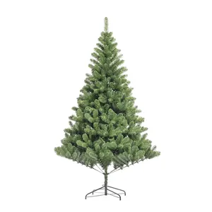 Premium full green artificial cedar Christmas tree on a sturdy metal stand 1.5m