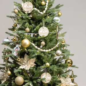 Set de árbol de Navidad de lujo de PE y PVC con adornos festivos en oro y plata