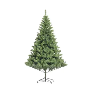 Luxuriöser verschlüsselter grüner PVC-Weihnachtsbaum mit Metallständer für die Weihnachtszeit