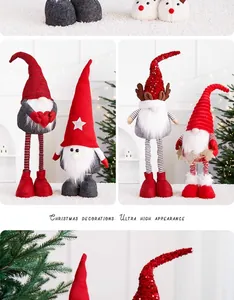 Selection of festive Christmas gnome dolls with sequined hats and long legs