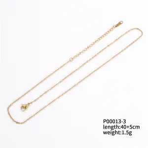 Detail of 18k gold plated DIY necklace chain length 40+5cm weight 1.5g with clasp