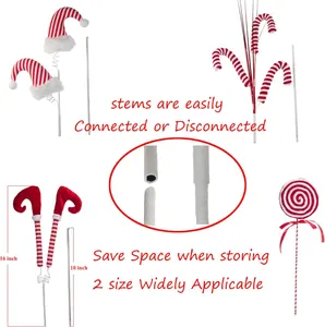 Versatile Christmas tree picks with candy cane and lollipop designs for DIY holiday decor