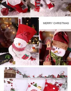 Collage festif montrant des chaussettes de Noël bonhomme de neige détaillées pour la fête