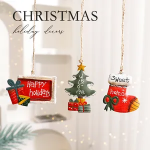 Ensemble vintage de décorations de Noël artisanales en fer pour sapin de fête festif