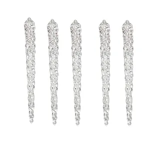 Set van 5 transparante ijskegel ornamenten voor de kerstboom en bruiloft decoratie