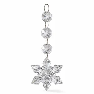 Exquisite clear acrylic snowflake pendant hanging ornament for Christmas wedding decor