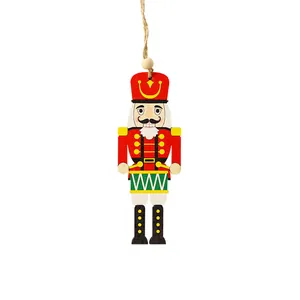 Traditional wooden nutcracker soldier ornament for Christmas tree holiday home decor