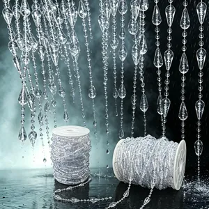 Chaîne de perles en cristal acrylique pour décoration de mariage DIY