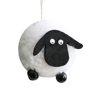 Schattig wollen vilt schaap hangend ornament voor Pasen decoratie