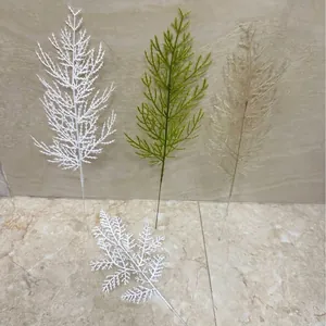 Detalles de ramas de pino artificiales multicolores para decoración de Navidad DIY