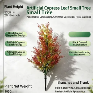 Realistischer 53 cm künstlicher Kiefernzweig für Garten und Weihnachtsdekoration