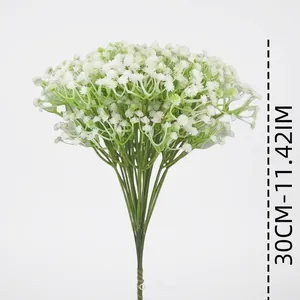 Bouquet de gypsophile artificielle blanche pour décoration de mariage, 30 cm de hauteur