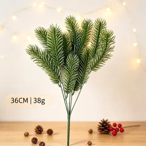 36cm Artificial Green Pine Branch for Christmas Decoration and Home Floral Arrangement