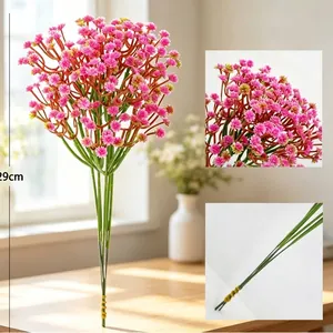 Artificial pink baby's breath flowers for DIY home decor and wedding arrangement 29cm