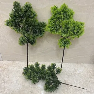 Kunstmatige Dennen takken Faux Cipres Groen tak Voor Tuin Binnenplaats Landschap Decor Plastic Welkomstden Plant Decoratie