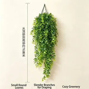 76cm artificial hanging eucalyptus vine with lush green leaves for wall home decor