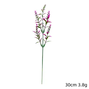 Decorative artificial purple lavender sprig, 30cm long, 3.8g weight, for home decor