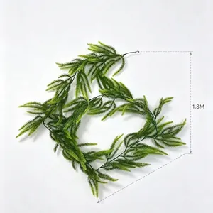Guirlande de branches de pin artificielles de 1,8 m pour décoration de Noël et couronnes