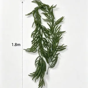 Guirlande d'aiguilles de pin Norfolk artificielles de 1,8 m pour décorations de Noël