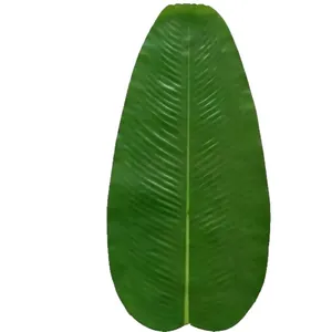 Green realistic artificial banana leaf for fruit shop decoration and party table setting