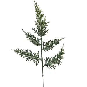 Branche de pin artificielle décorative avec 5 fourches pour couronnes de Noël et paysages