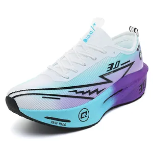 Scarpe da corsa professionali per maratona con suola spessa in piastra di carbonio