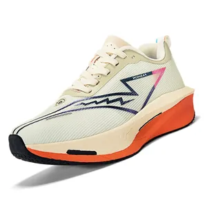 Chaussures de course de course ultra-légères avec mesh respirant et accents orange vif