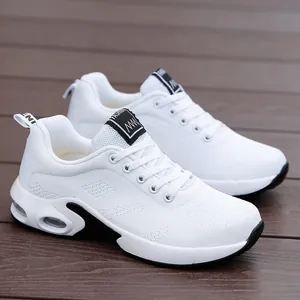 Women's Air Cushion Running Shoes Breathable Flyknit Mesh Athletic Sneakers For Students Outdoor Walking Gym Sports Shoes