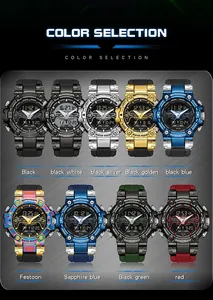 SAMDA multifunctional waterproof electronic sport watch color options for men detail