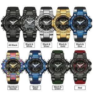 SAMDA men's digital sports watch collection in multiple colors with waterproof design