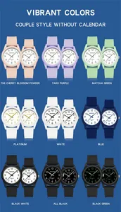 Relojes de cuarzo Sanda impermeables para parejas en múltiples opciones de colores vivos.