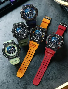 Detailed view of SMAEL multi-functional men's sports waterproof watches in various colors.