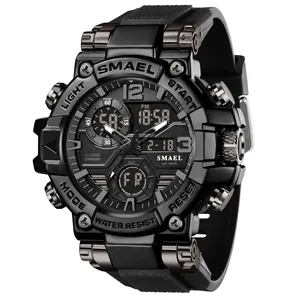 SMAEL military sports watch for men with dual display, backlight and 50M waterproof